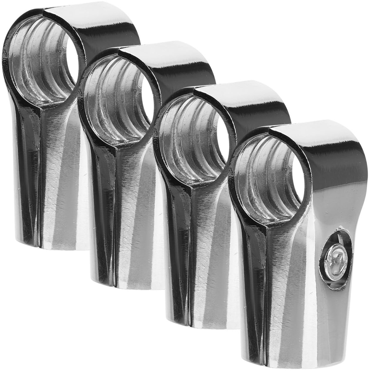 Dailygoods- Buisschroefverbindingen 4 Stuks - Aluminiumlegering - Roestvrij - Slijtvast - Duurzaam - Verbindingsbeslag voor Kledingstang - Stangconnector