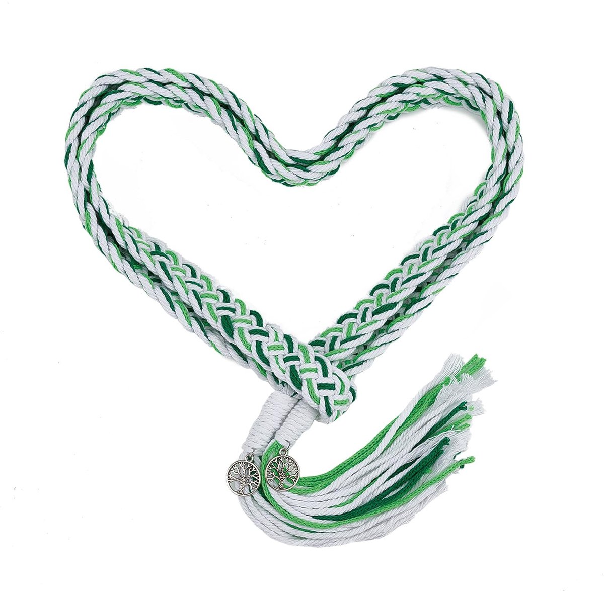 Dailygoods- Handvasting Koord Traditioneel Keltisch Patroon - Bruiloftstouw - Katoenen Touw - 200 cm Lang - Huwelijksceremonies - Herinnering aan Speciale Dag