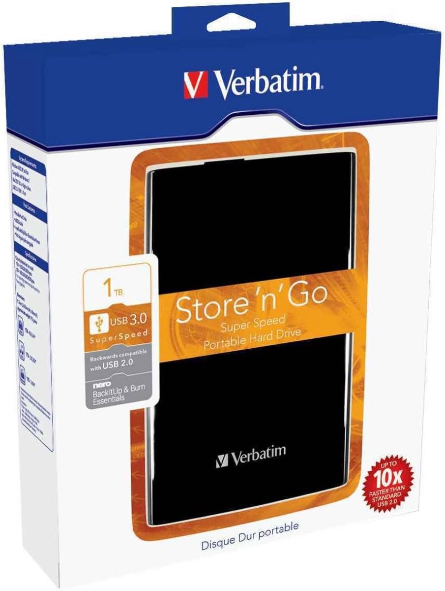 Externe Harde Schijf - Draagbare Opslag - Bestanden Opslaan - Plug & Play - 1TB - Zwart
