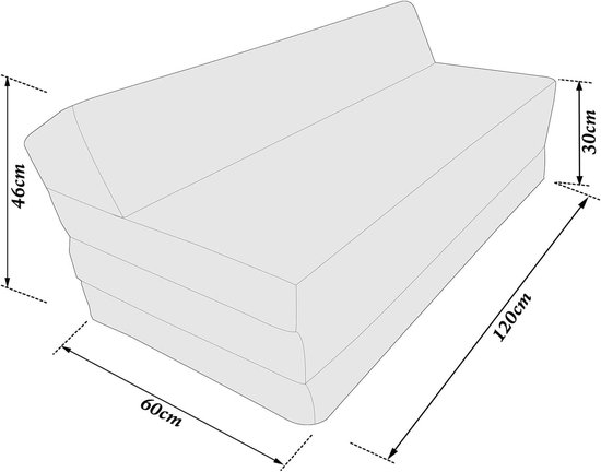 Opvouwbare Matras - Logee Matras Fauteuil - Gastvrij Ontvangen - Met Hoofdeinde - 200x120x10 cm - Grijs — afbeelding 2