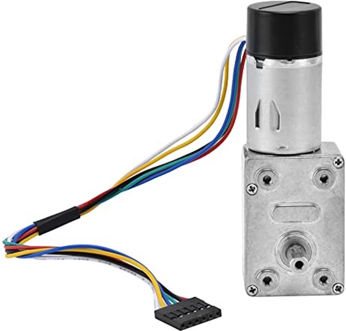 Dailygoods - Worm Gear Motor - Hoge Koppel Mini Motor - Dubbele As - Compact - Ideaal voor Robotica - 6V - Geschikt voor Diverse Toepassingen - Miniatuur