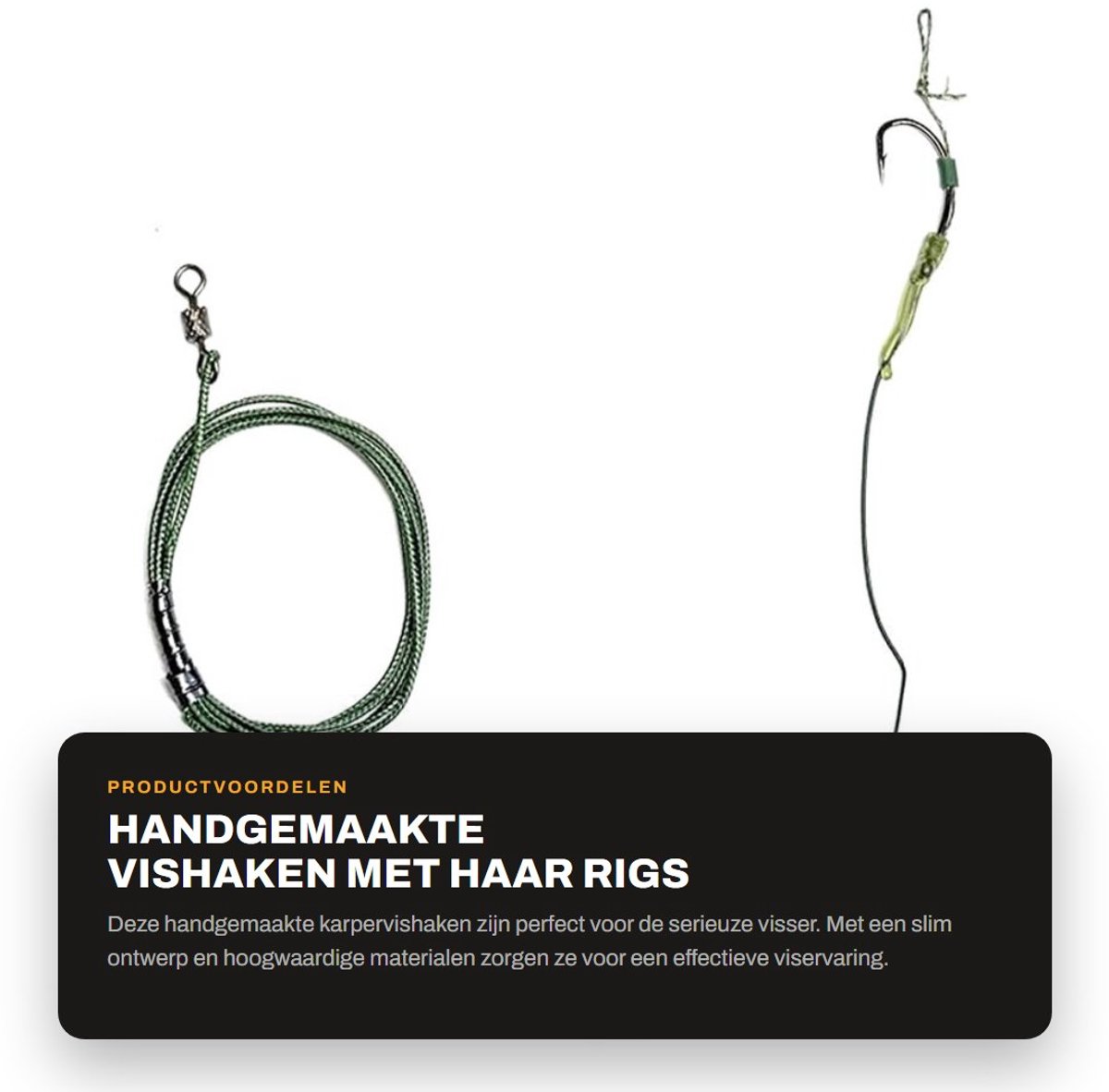 Dailygoods- Vishaken Handgemaakt - Karper Vishaken - Visaccessoires - Hoogwaardige Koolstofstalen Haken - Sterke Treksterkte - Draagvermogen tot 30 kg - Karperhaak
