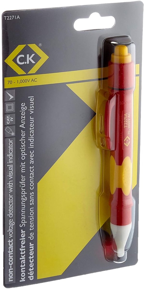 Spanningstester - Contactloze meter - Veilig Elektra Testen - Visuele Weergave - 70-1000V - Zwart