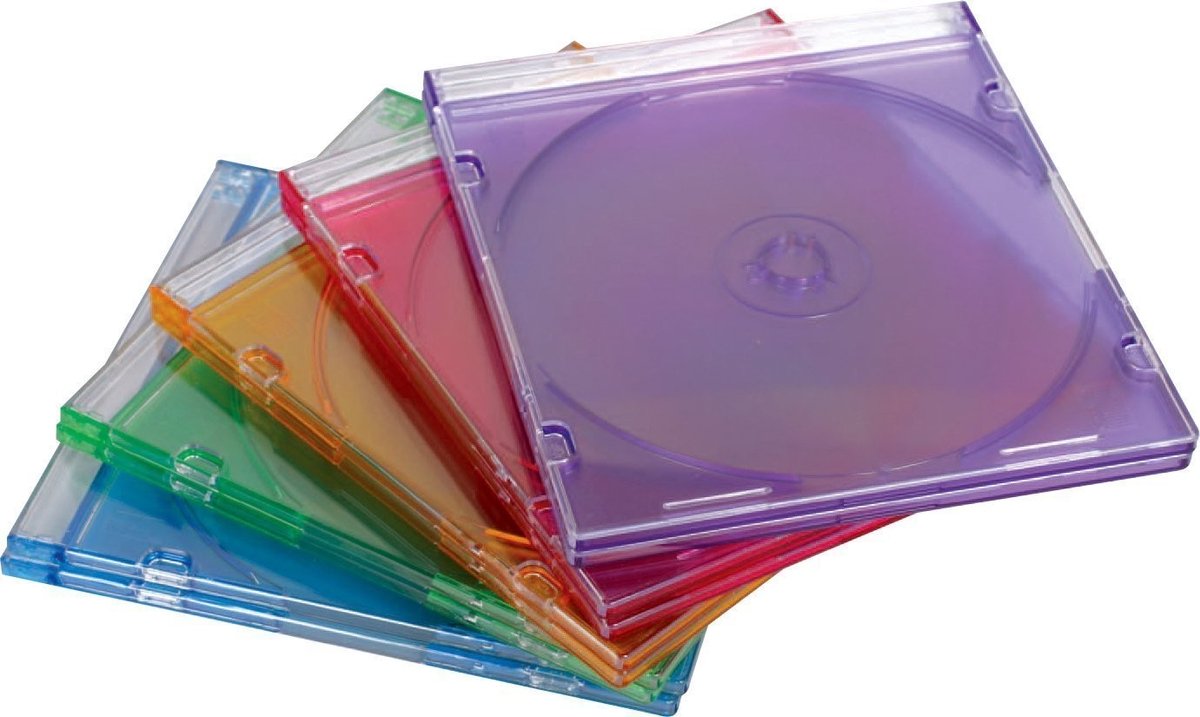 Dailygoods- Slim Case 5.2mm - CD/DVD Opbergsysteem - Diverse Kleuren - Lichtgewicht - Duurzaam - Bescherming voor Drives - Cd Hoes
