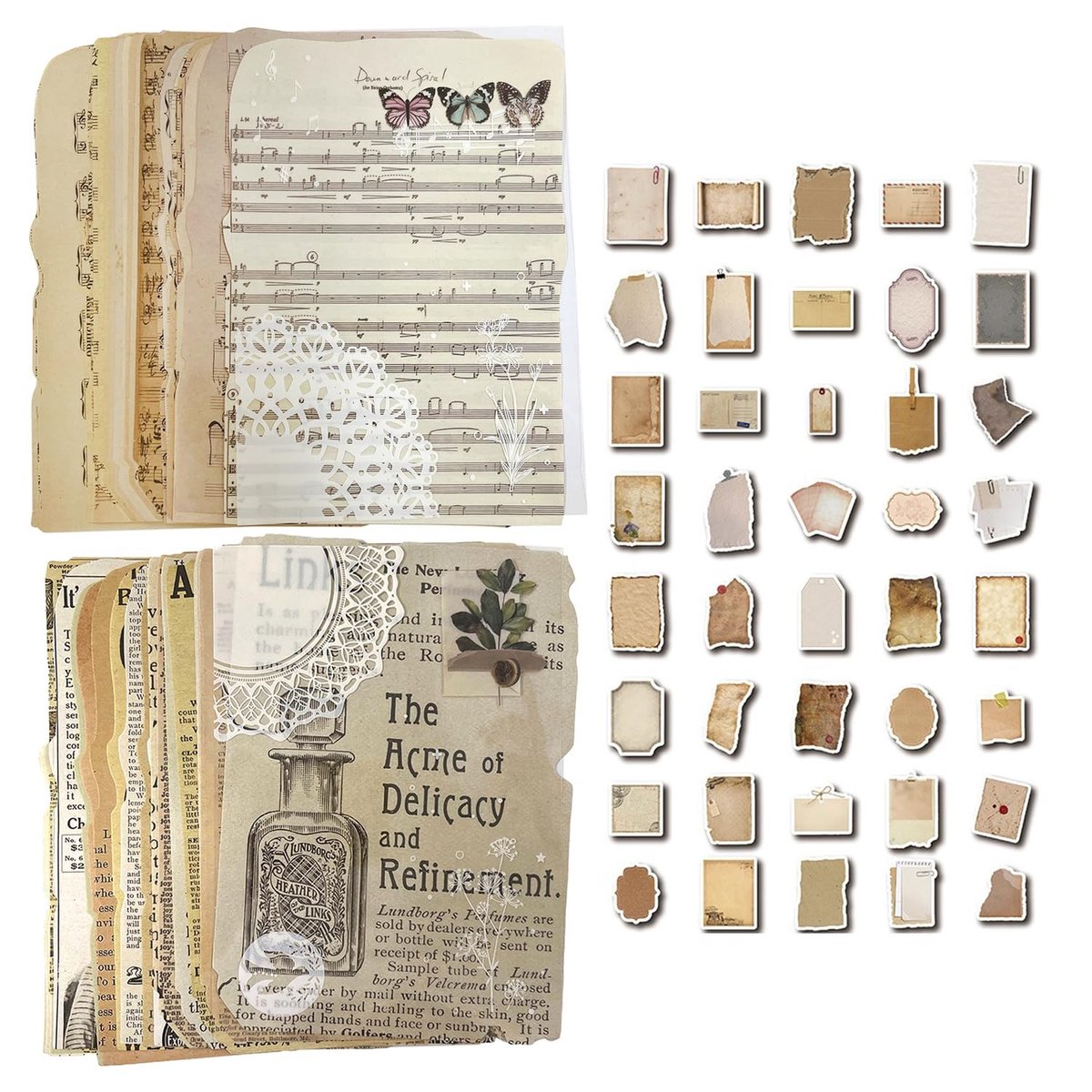 Dailygoods- Dagboekstickers Veelkleurig - Retro Stickers - Albumdecoratie - Doe-het-zelf Accessoires - Kunst en Handwerk - 50 Vellen - Notebookstickers