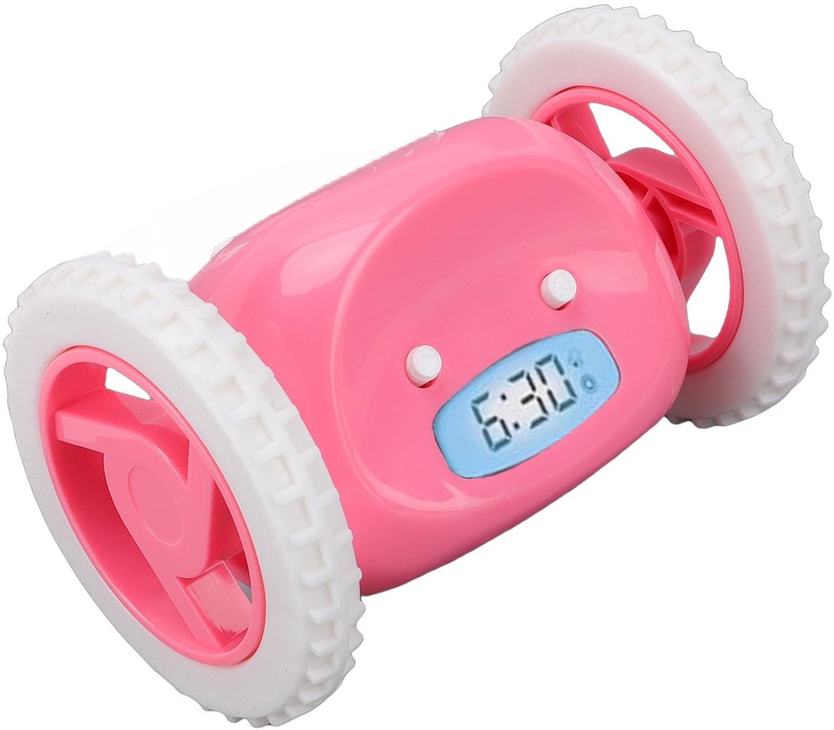 Dailygoods- Wekker Extra Luide - Vibrerende Sluimerklok - Digitale Nachtkastjeklok - Wekker met Wielen - Cadeau voor Zware Slapers - Dynamisch Alarm - Slaapwekker