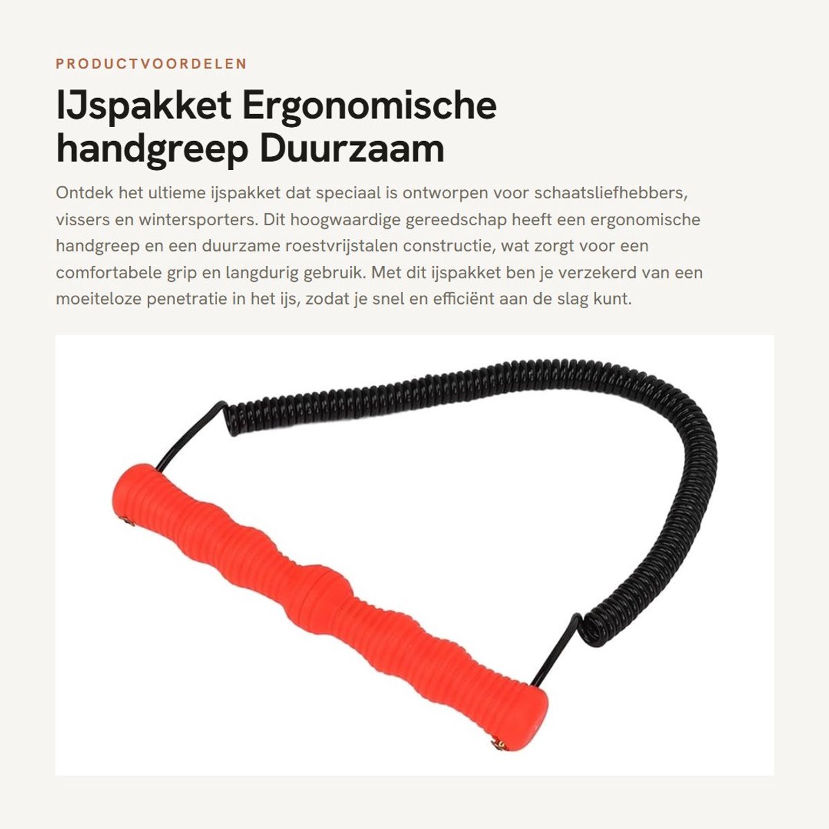 Dailygoods- Ijspakket Ergonomische Handgreep - Roestvrij Stalen Ijspukels - Duurzaam en Robuust - Ideaal voor Schaatsen/Skiën/Vissen - Hangend Ontwerp voor Gemak - Ijsbijl