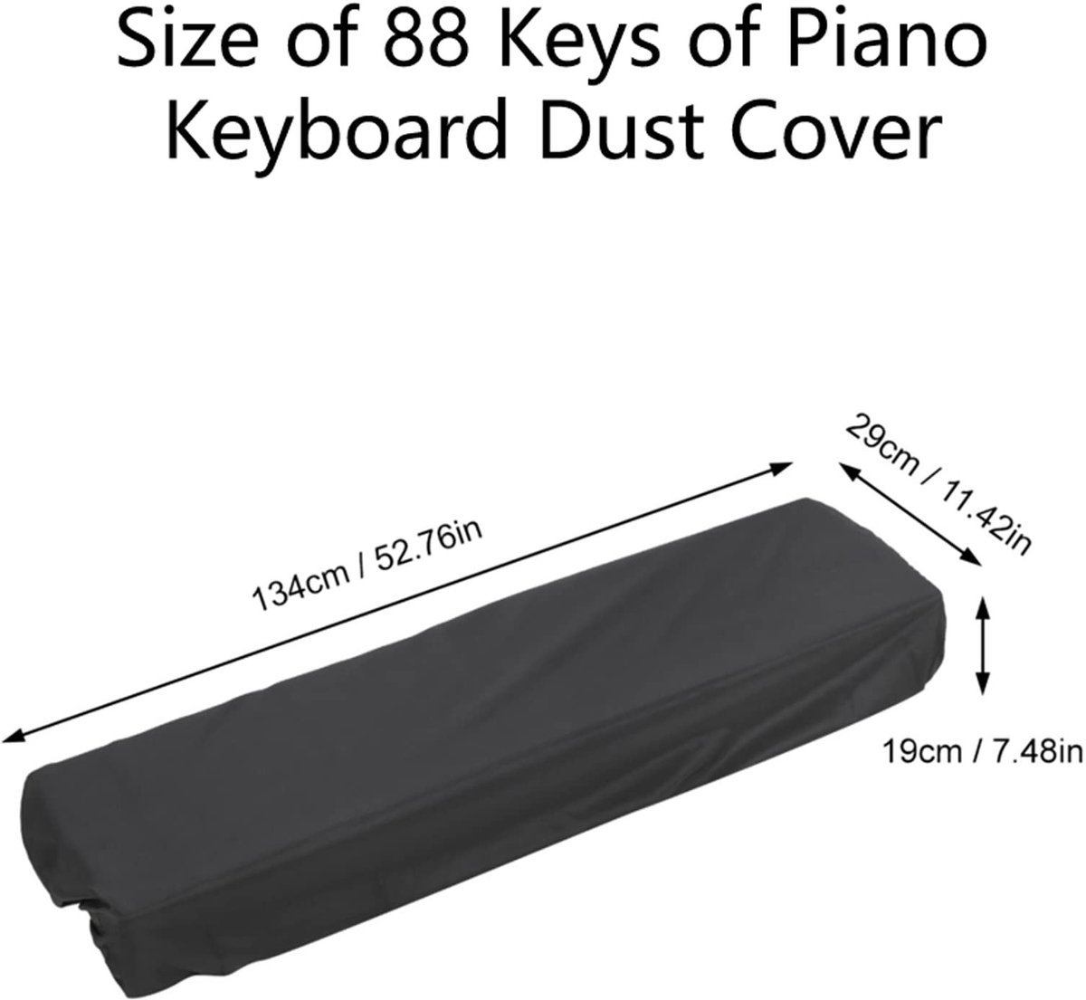 Dailygoods- Pianohoes Waterdicht - Pianohoes 88 Toetsen - Stofdichte Hoes - Zachte Interne Stof - Geschikt voor Roland/Williams - Kwaliteitsvolle Afwerking - Keyboard Cover