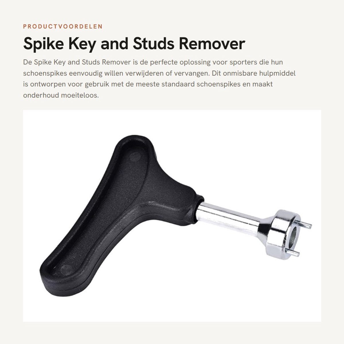 Dailygoods- Cleat Remover met Ratchet Handgreep - Spike Verwijderaar - Onderhouds-/Vervangtool - Roestvrij Stalen Gereedschap - Onmisbaar voor Schoen Spikes