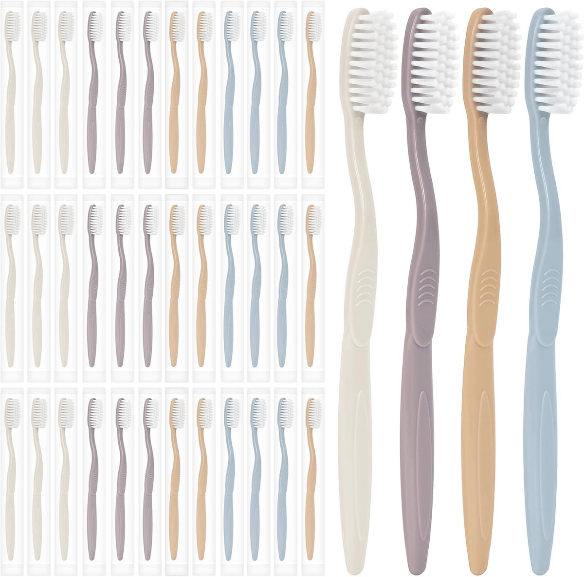 Tandenborstel set - Reis tandenborstels - Mondhygiëne verbeteren - Individueel verpakt - 40 stuks - Veelkleurig