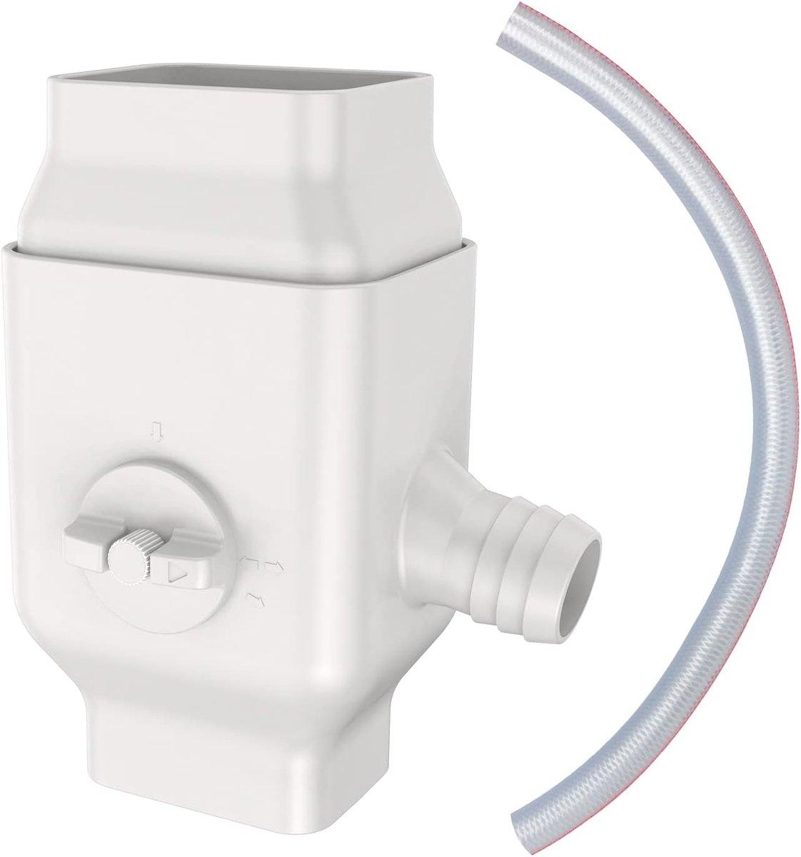 Regenwater Omleider - Regenopvang Systeem - Water Verzamelen - Verstelbaar Volume - Voor 2x3" Regenpijp - Grijs