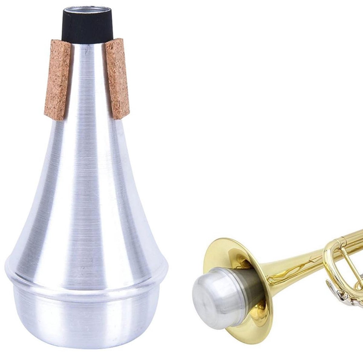 Dailygoods- Trompetdemper Draagbaar - Aluminium Geluiddemper - Oefendemper - Compact - Lichtgewicht - Hoogwaardig Materiaal