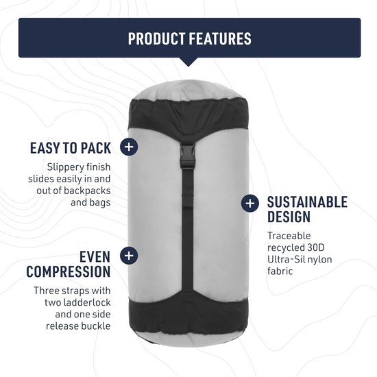 Compressie Zak - Dry Bag - Reizen Organiseren - Ultra-Sil Nylon - 35 Liter - High Rise — afbeelding 2