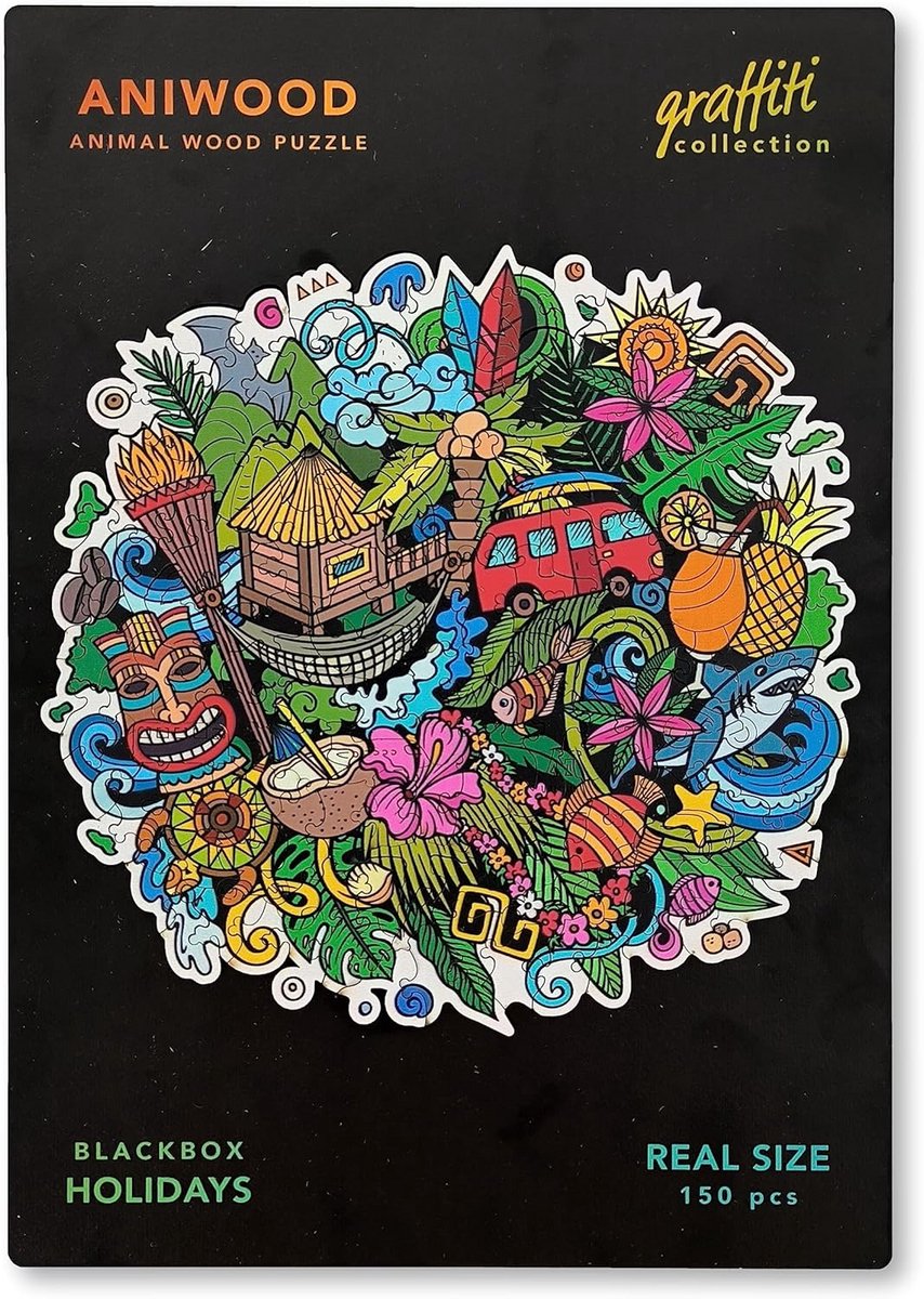 Houten Puzzel - Puzzel Box - Decoratief Element - 3 Moeilijkheidsgraden - 150 Stukjes - Mandala