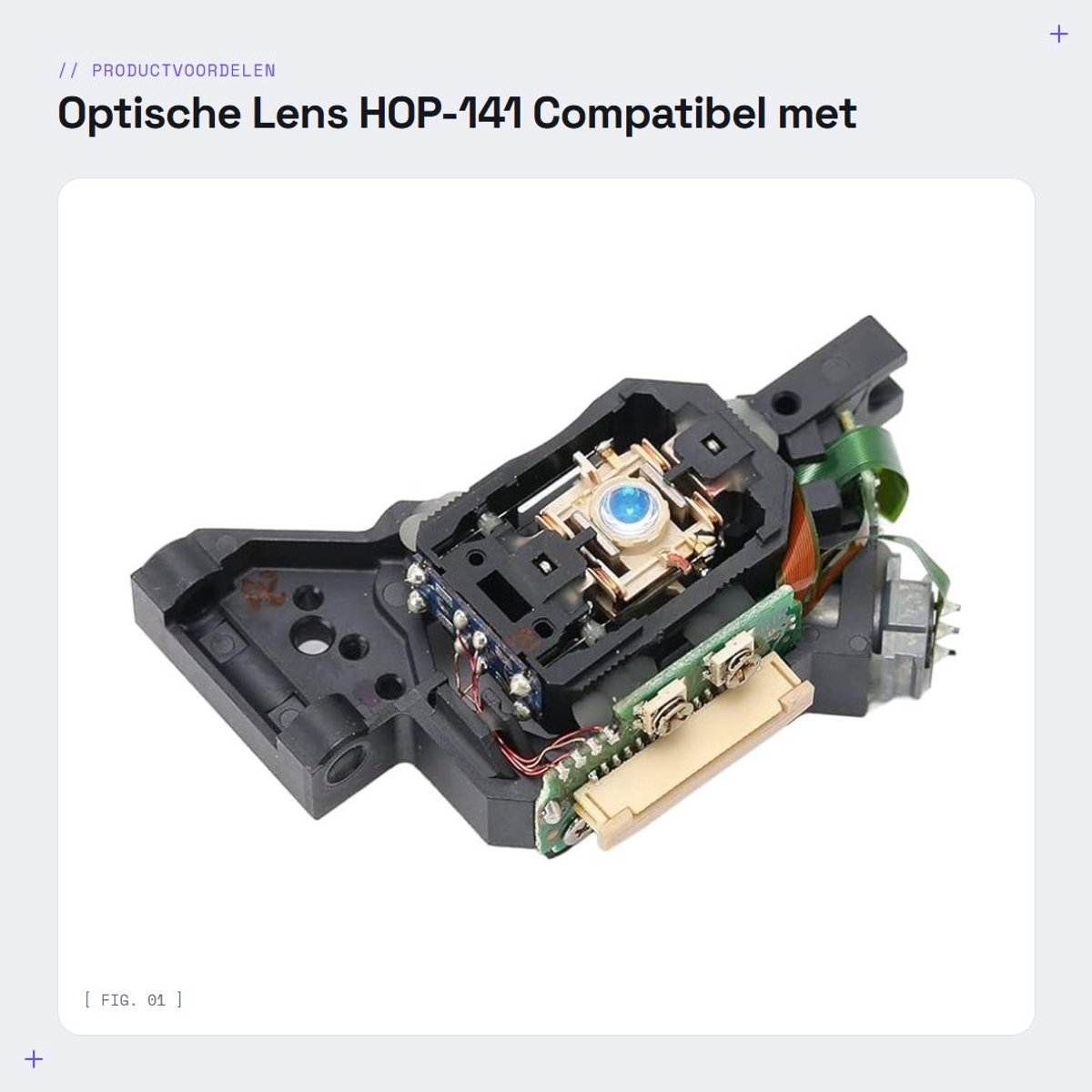Dailygoods- Optische Lens Hoog Efficiënt - Compatibel met 360 DG-16D2S - Eenvoudig te Installeren - Reserveonderdeel - Perfecte Compatibiliteit - Lensvervanging
