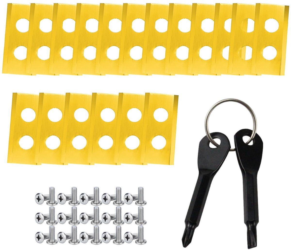 Dailygoods- Mes voor Robotmaaier - 18 Stuks - Reserveonderdelen - Roestvrij Staal - Schroeven - Perfecte Pasvorm - Valbeveiliging - Robotmaaimes