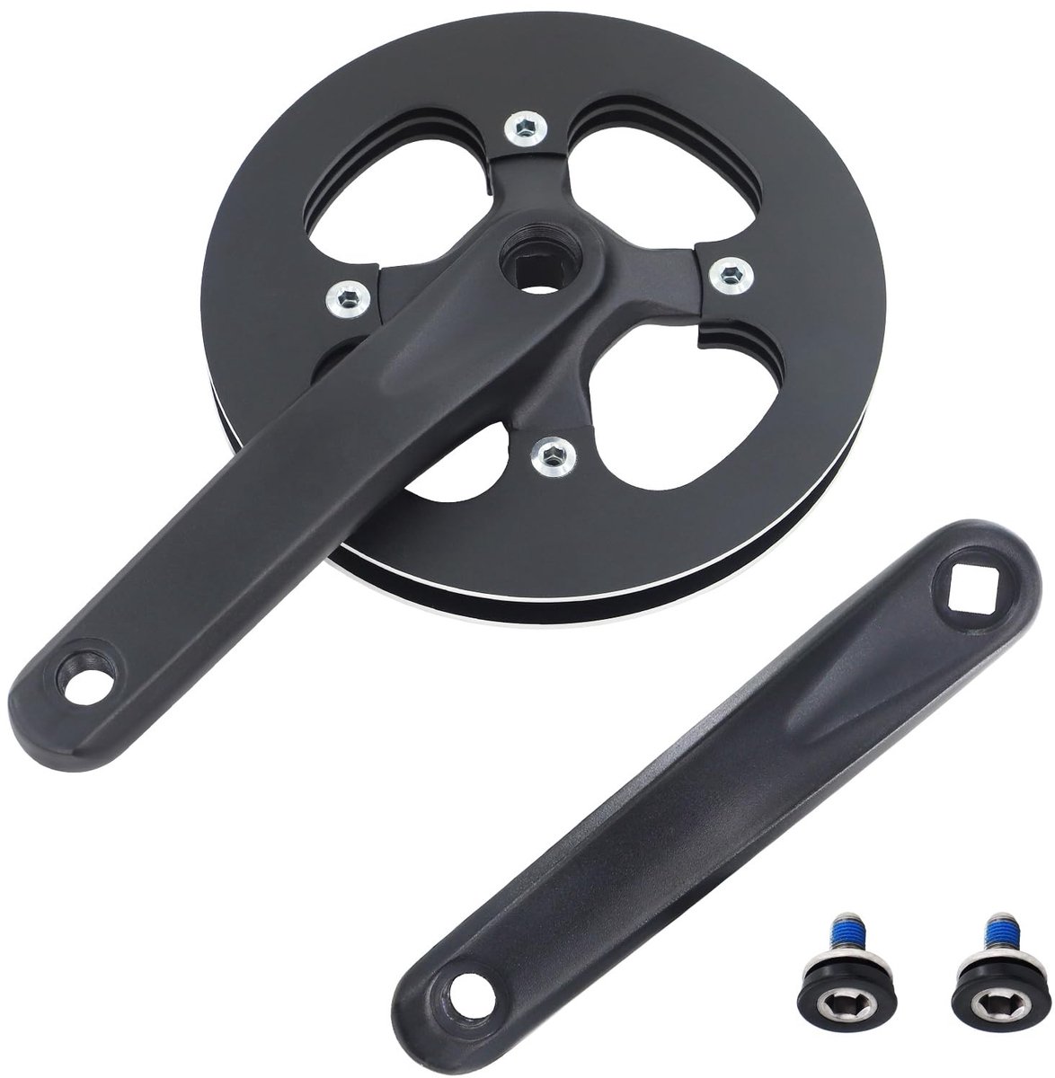 Dailygoods- Crankset 170mm - Crank Set 42T - Aluminium - Geschikt voor 7/8/9/10 versnellingen - Fietsaccessoire - Dubbele kettingbescherming - Fietsketting