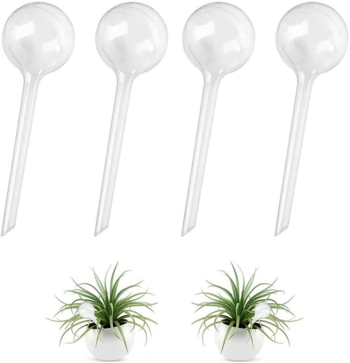 Dailygoods- Gietkugels 4 Stuks - Zelfbewatering voor Potplanten - Plantenbewatering - Plantendruppelaar - Zelfbewateringssysteem - Geschikt voor Binnen/Buitenplanten - Bewateringsballen