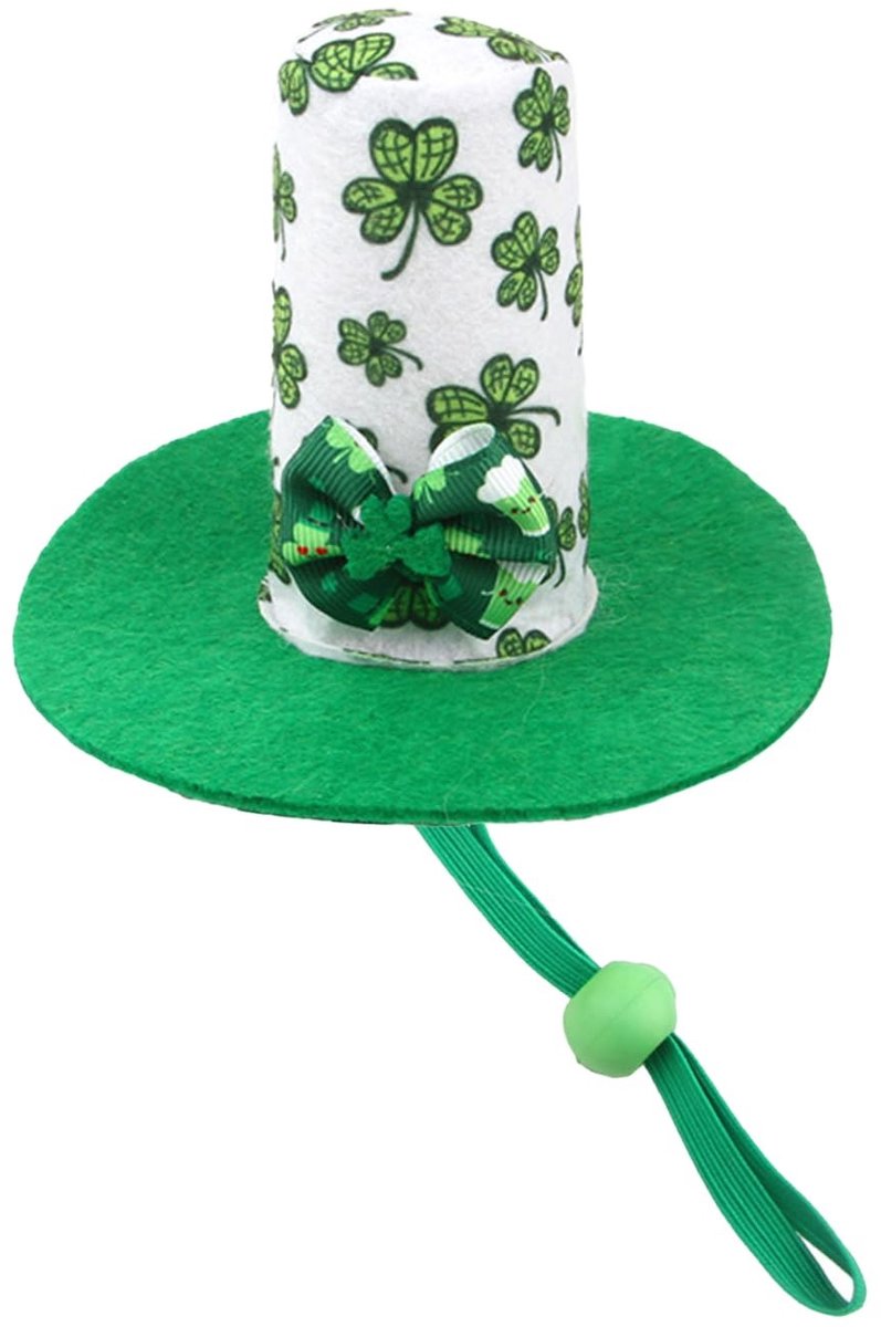 Dailygoods- Hondencap Shamrock - Kostuum - Hoofdband - Huisdier - Ierse feestdag - Verstelbaar - Huisdierhoed