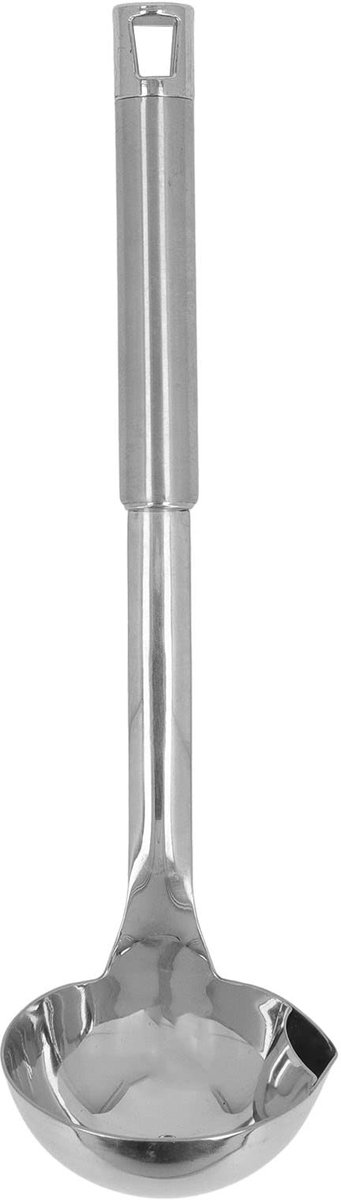 Dailygoods- Olieafscheider Soeplepel - Roestvrij Staal - Ergonomisch Handvat - Duurzaam - 31,5 x 9 cm - Food Grade Materiaal