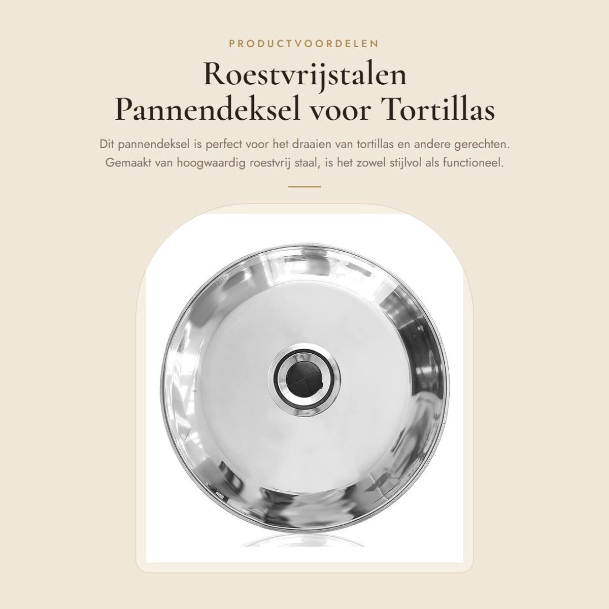 Dailygoods- Pannendeksel 28 cm - Roestvrij Staal - Pannendeksel Houder - Pannendeksel Knop - Pannendeksel Rek - Stijlvolle Oplossing - Deksel