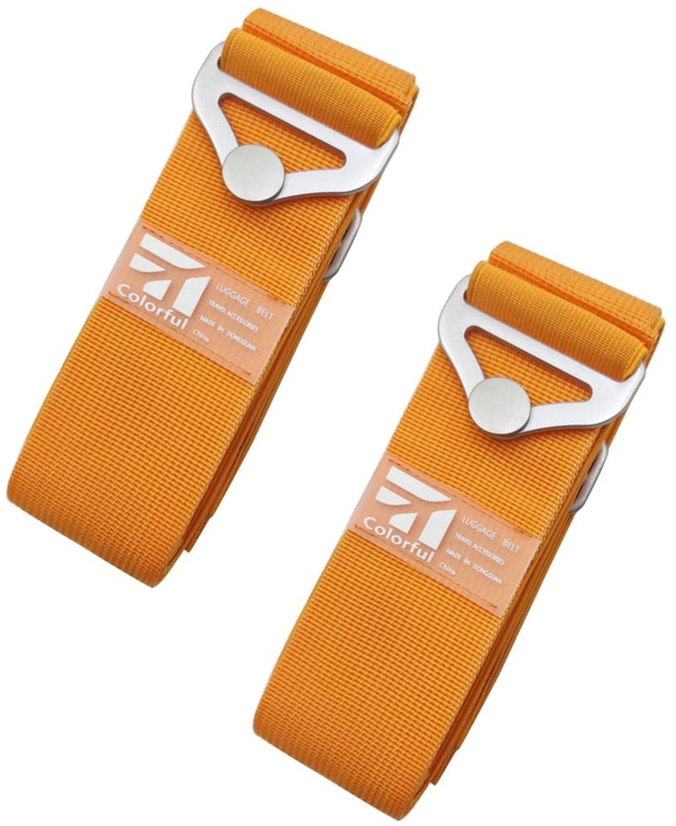 Dailygoods- Bagageriemen 2 Stuks - Verstelbare Reisbagage - Elastische Rugzakriemen - Hoogwaardige Metalen Gesp - Touwlengte 1,72 m - Reisriem
