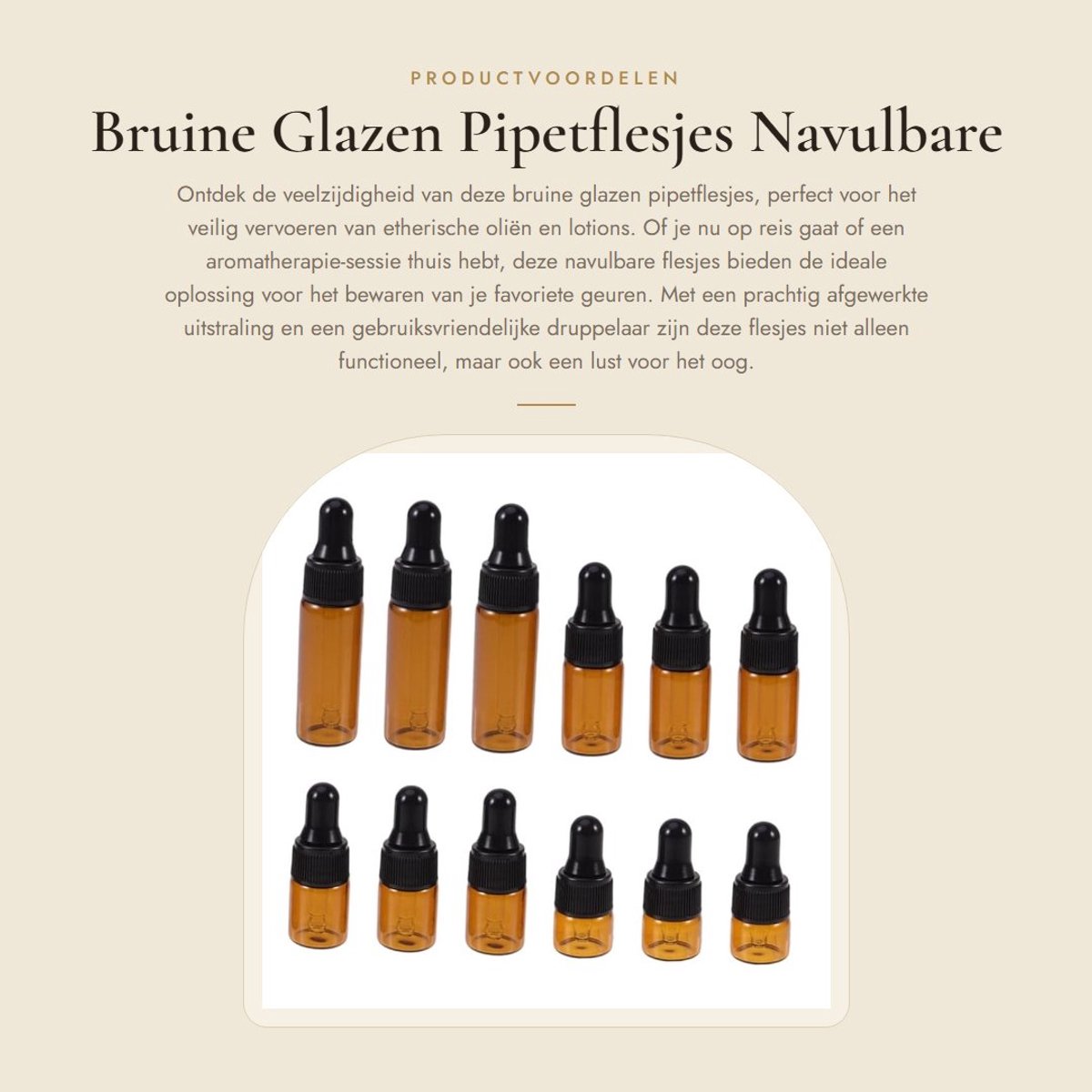 Dailygoods- Pipetflesjes 20 stuks - Glazen Druppelflesjes - Navulbare Containers - Milieuvriendelijk - Lichtgewicht - Geschikt voor Reizen - Druppelfles