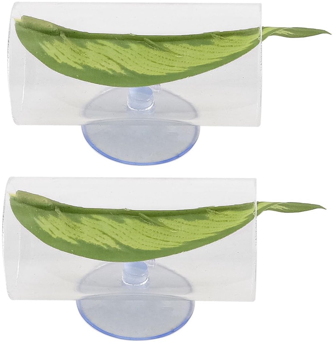 Dailygoods- Buistunnel 2-pack - Acryl Grot - Toevluchtsoord voor Vissen - Aquarium Decoratie - 8x4cm - Transparant Design - Aquariumdecoratie