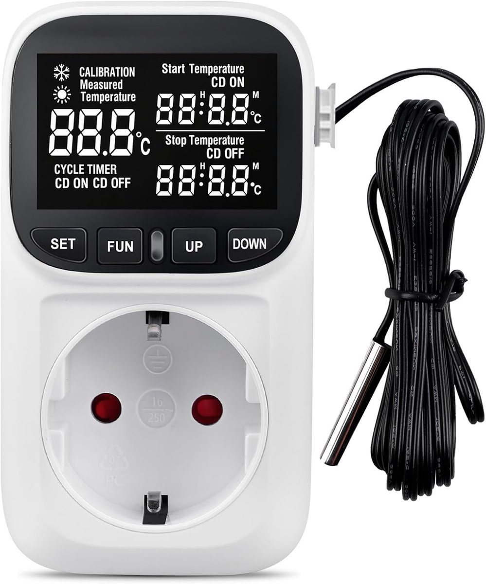 Digitale Temperatuurregelaar - Thermostaat Verwarming Sensor - Temperatuur Beheersen - Ver