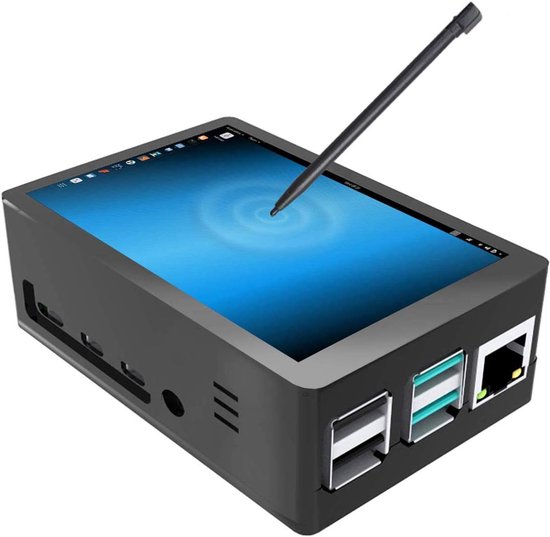 Raspberry Pi Touch Screen - LCD Display Monitor - Gaming Projecten - Ingebouwde Ventilator - 3.5 inch - Zwart