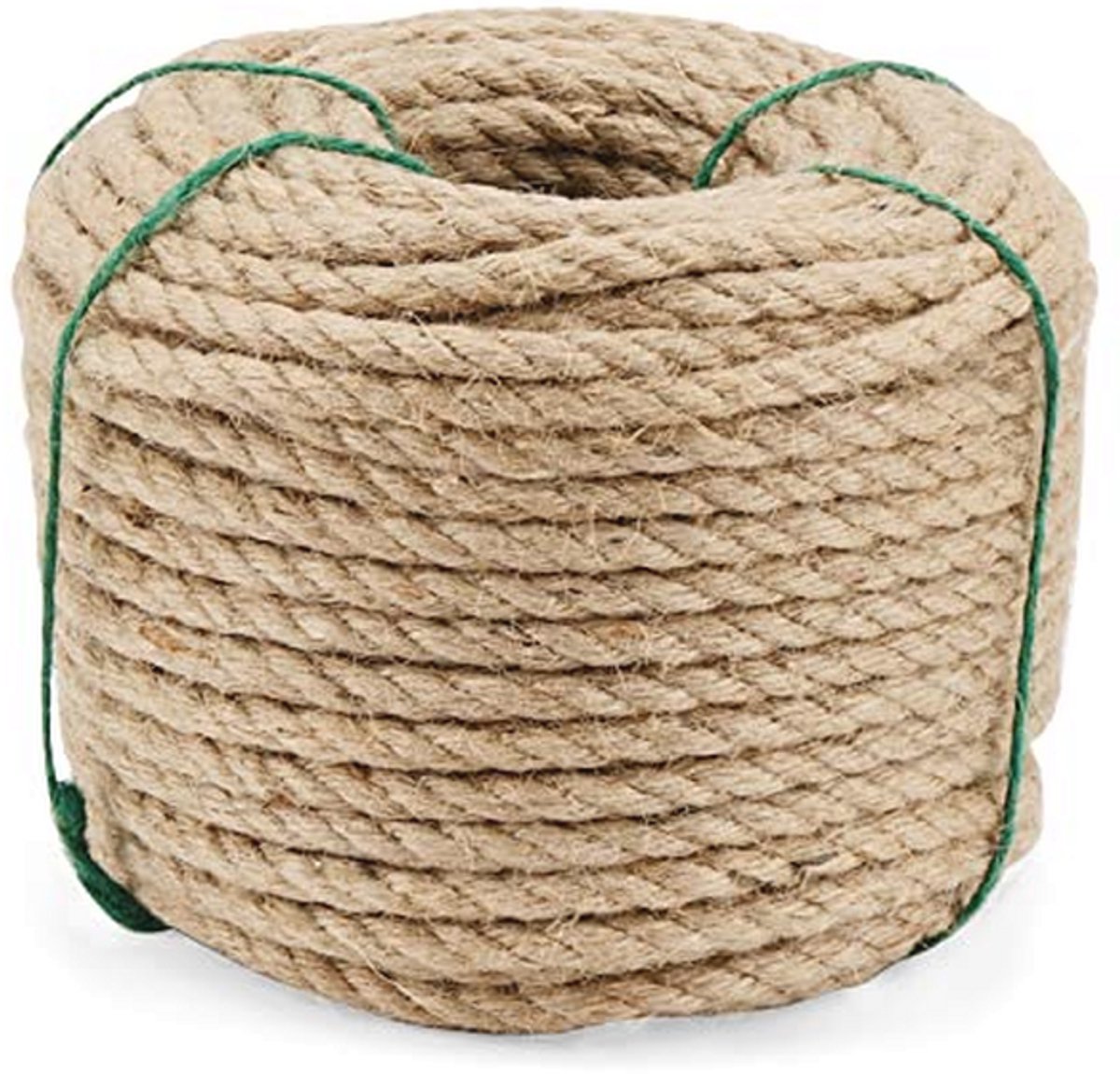 Jute touw - Hennep koord - Klus projecten - Natuurlijk materiaal - 50 meter x 8 mm - Bruin