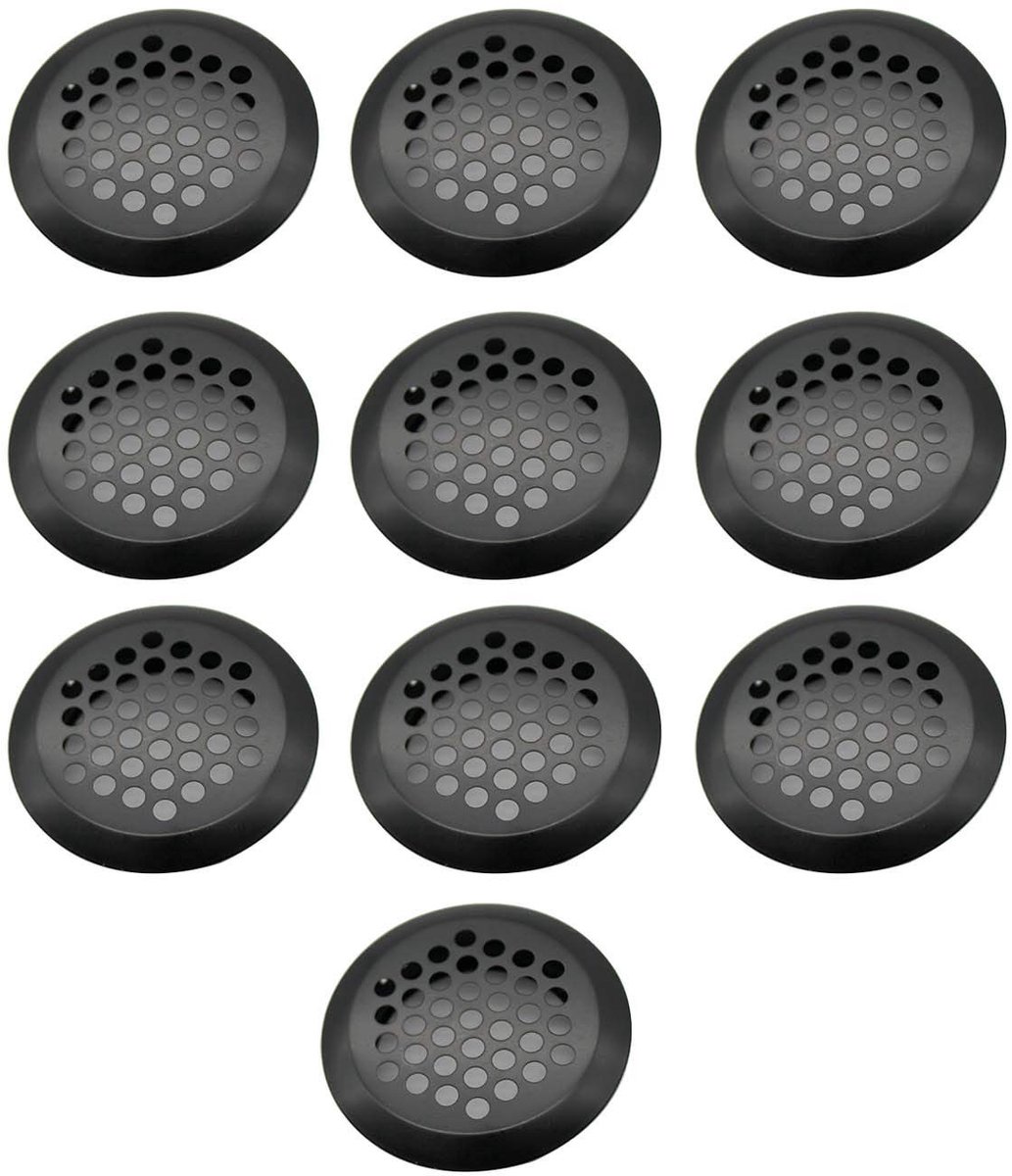 Dailygoods- Ventilatiegat Rond 35 mm - 10 Stuks - Roestvrij Staal - Ventilatierooster - Vochtbestendig - Ademend - Geurbestendig