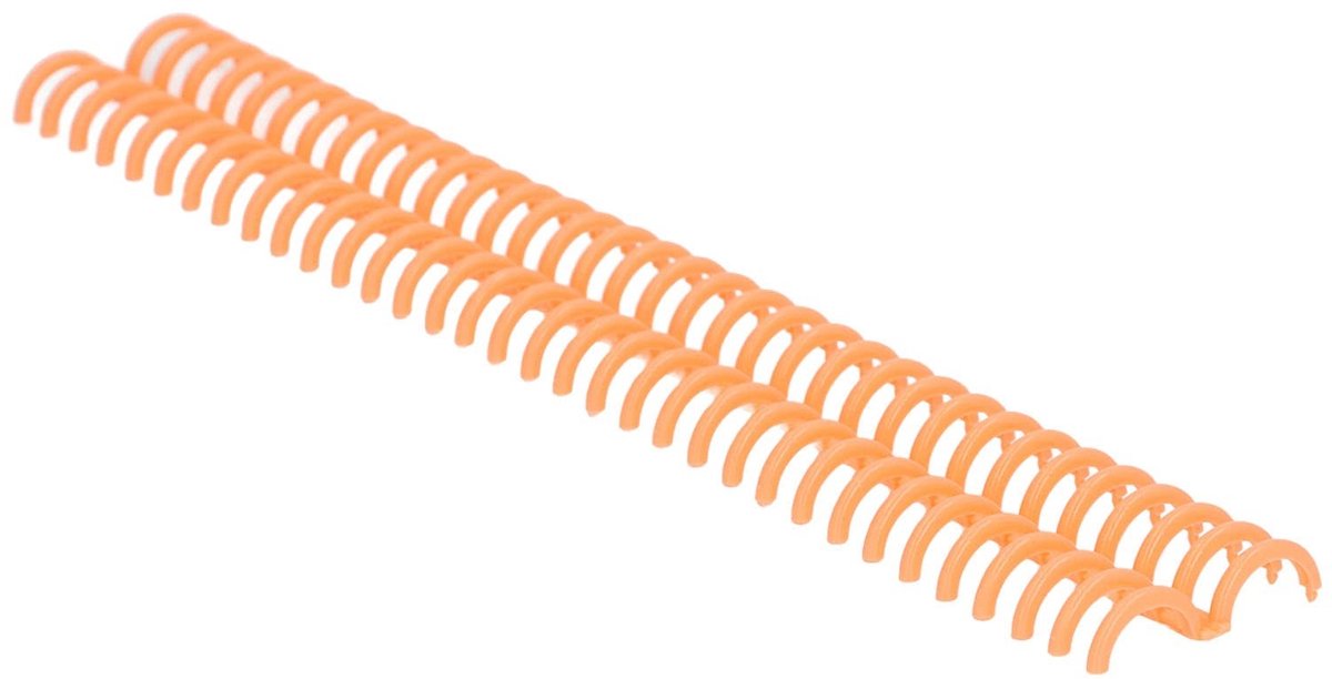 Dailygoods- Binding Coils 10 Stuks - 15mm/0.59in - Polypropyleen - Slijtvaste Stekels - 34 Gaten - Voor Briefpapier - Bindspiraal