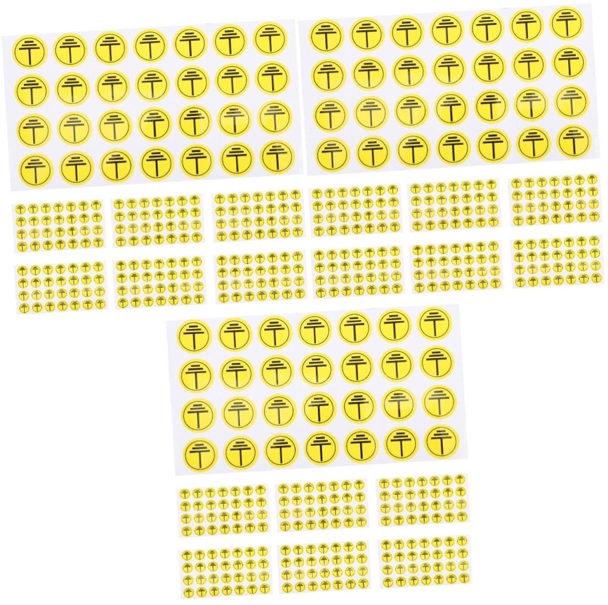 Dailygoods- Schakelbord Etiketten - 3 Sets Stickers - Aardingswaarschuwingsplaat - Machineveiligheid Sticker - Vloersymbolen - Duurzaam Papier - Veiligheidsstickers