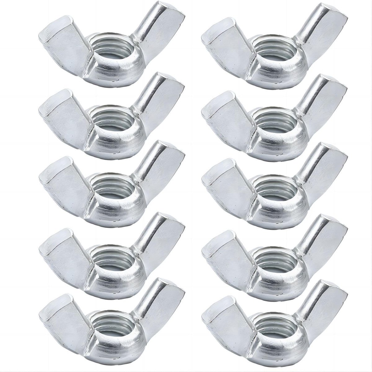 Dailygoods- Vlindermoeren M10 - 10 Stuks Roestvrij Staal - Vleugelmoeren - Voor Schroeven/Bouten - Corrosiebestendig - Duurzaam Gebruik - Moeren