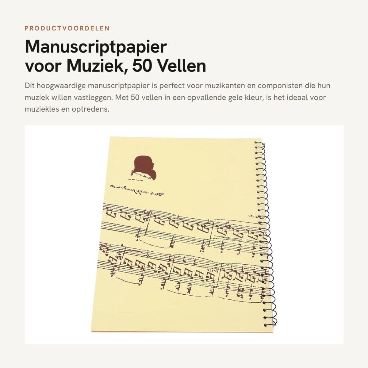 Dailygoods- Manuscriptpapier 50 Vellen - Muziekblok - Muziekpapier A4 Noten Lijnen - Notitieblok voor Muzikanten - Geschikt voor Muziekles - Hoogwaardig Papier