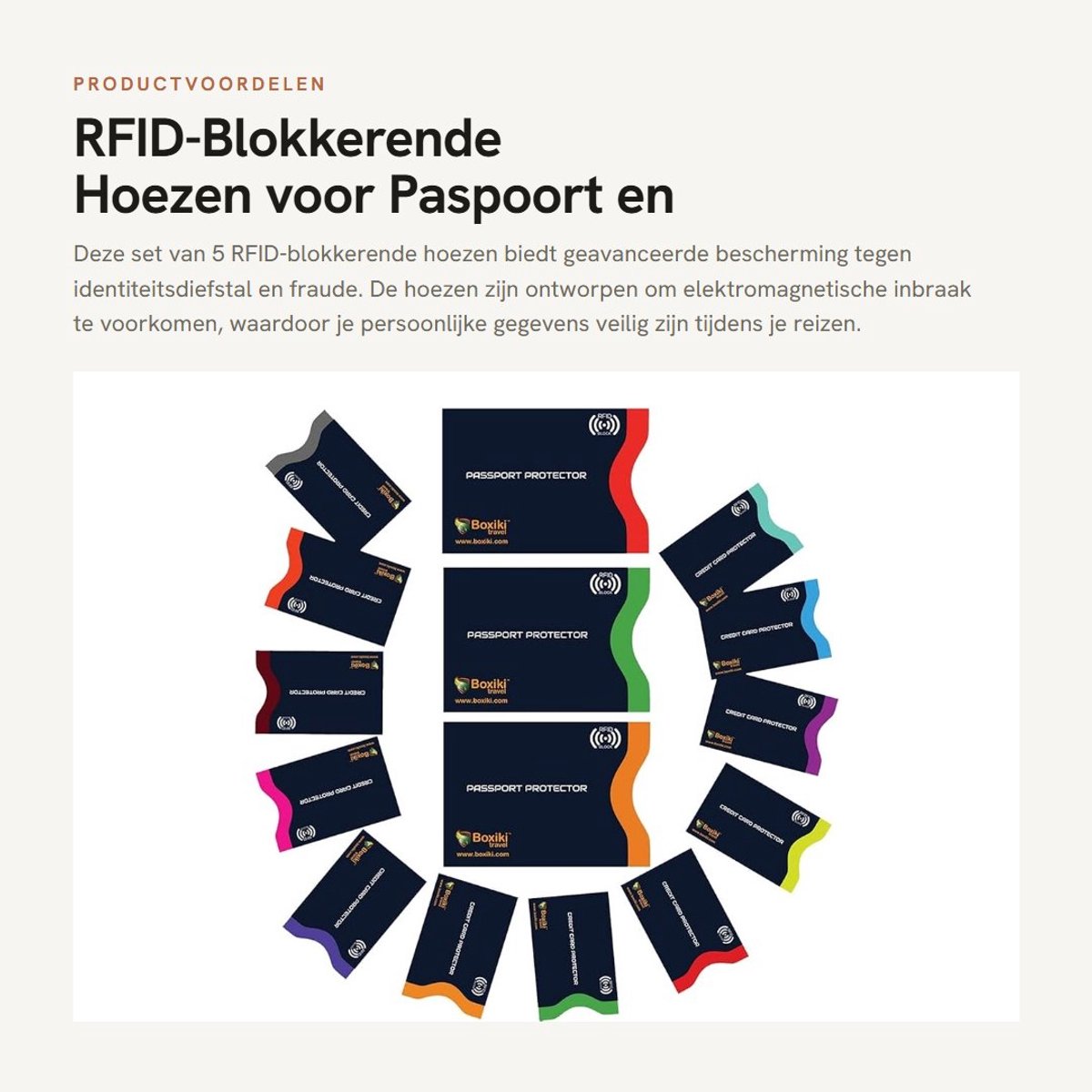 Dailygoods - RFID-Blokkerende Hoezen voor Paspoort en Creditcards
