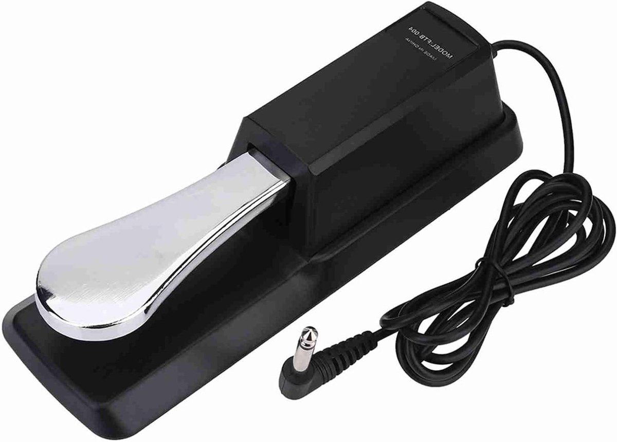 Sustain Pedaal - Keyboard Pedaal - Muziek Maken - Polariteit Schakelaar - 6.5mm Plug - Zwart