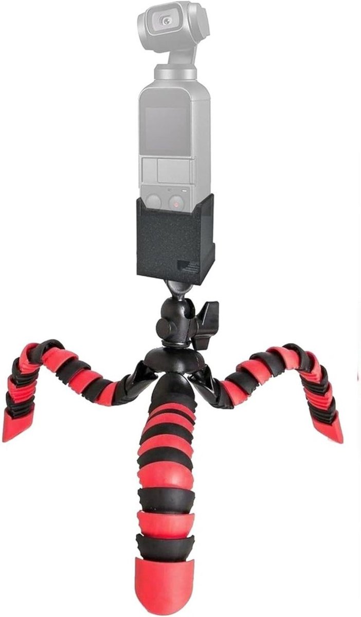 Flexibel Statief - Gimbal Houder - Stabiliseren Beelden - Extreem Flexibel - 28 cm Hoogte - Rood