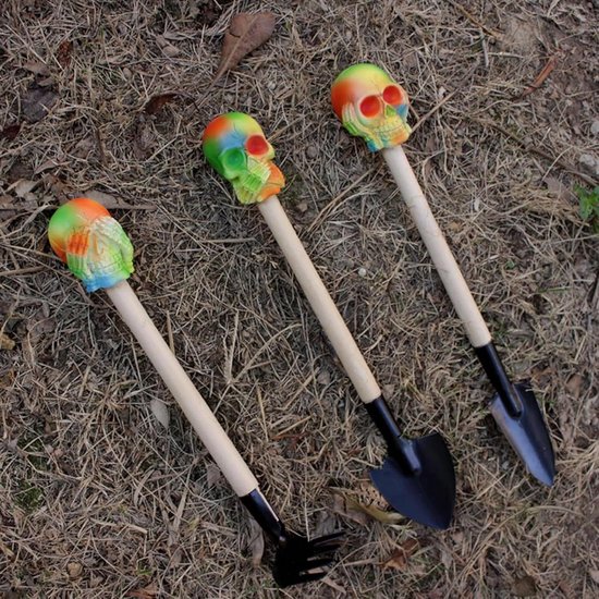 Tuinschep Set - Sappige Harken - Planten Verpotten - Duurzaam IJzer - 3 Delig - A — afbeelding 3