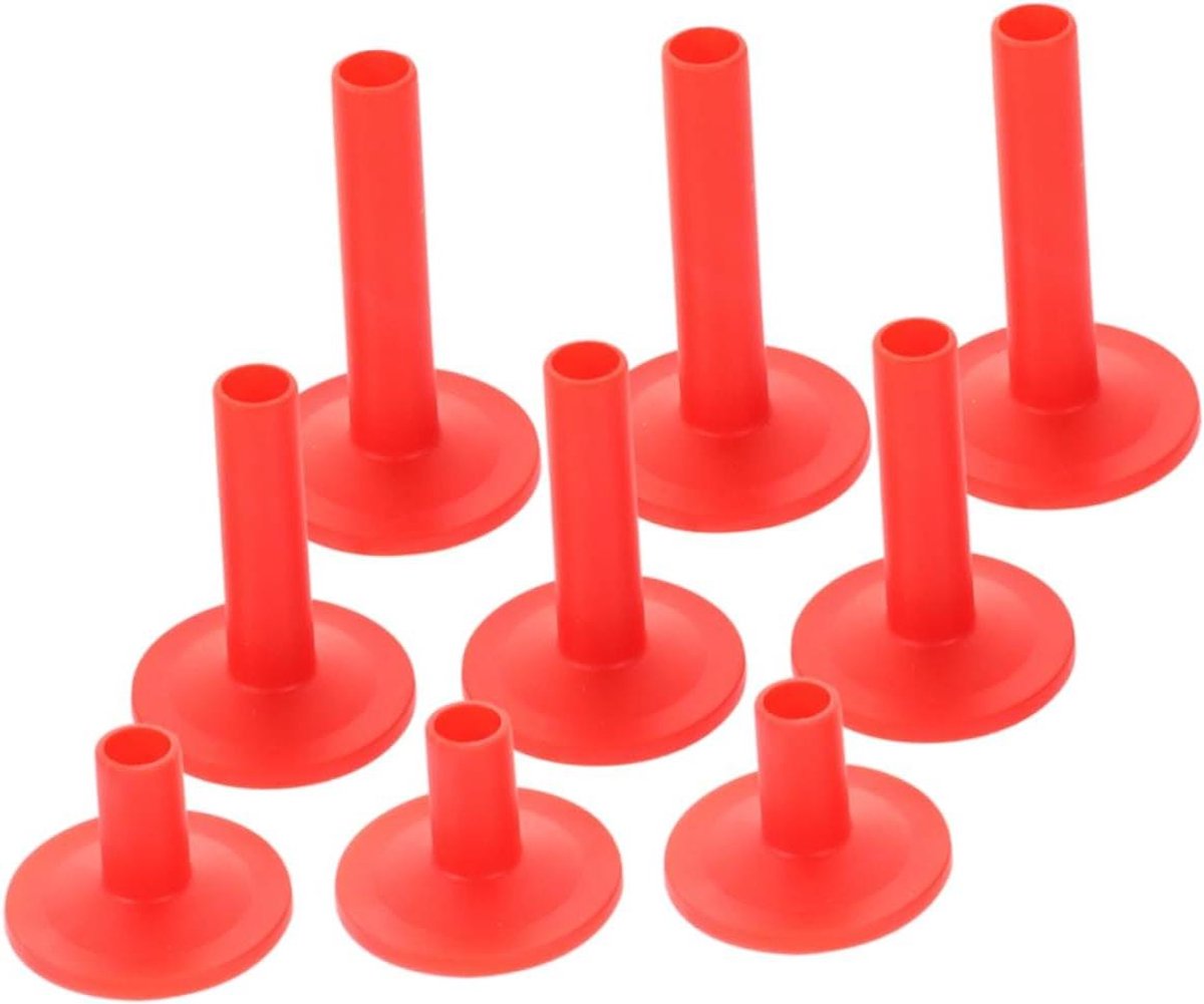 Cymbal Sleeves - Bekkenhoezen - Drum Onderhoud - Lichtgewicht Duurzaam - 9 stuks - Rood