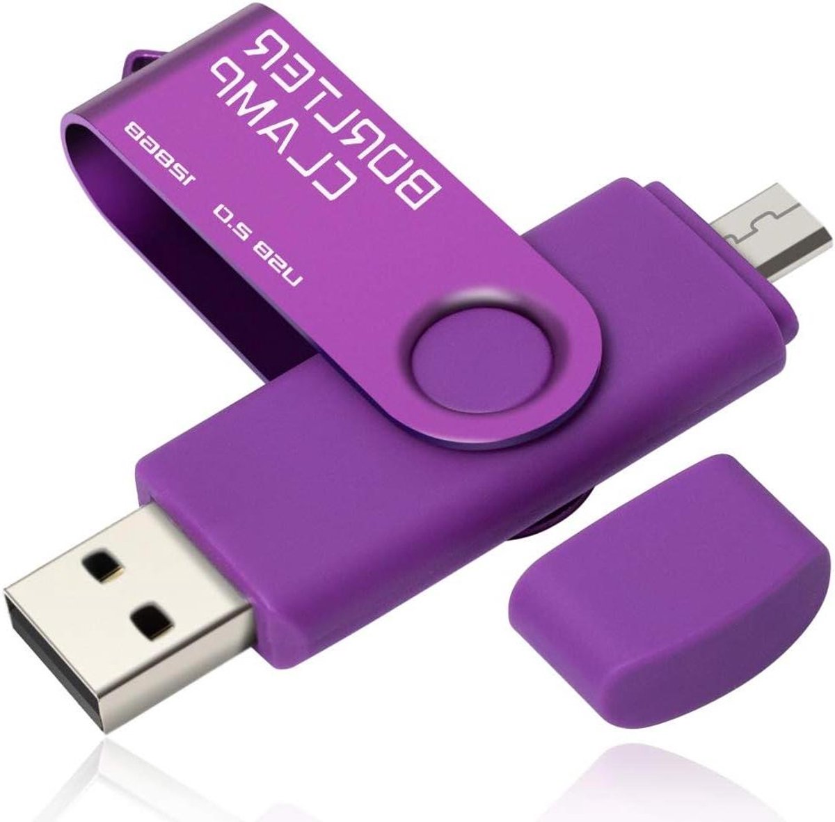 USB-stick - Geheugenstick Dual - Bestanden Overzetten - OTG Connectiviteit - 128GB - Paars