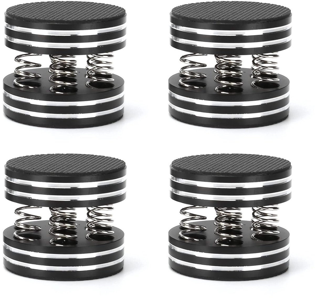 Aluminium Luidspreker Spikes - 4 Stuks Geluidsisolatie Voeten voor HiFi Versterker en Platenspeler