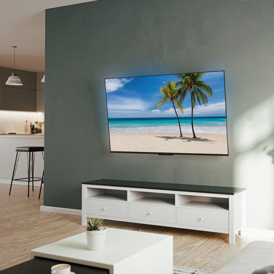 Auronic TV Muurbeugel - 26 tot 65 inch - Tot 45 kg - Draaibaar - Kantelbaar - Uitschuifbaar - Zwart