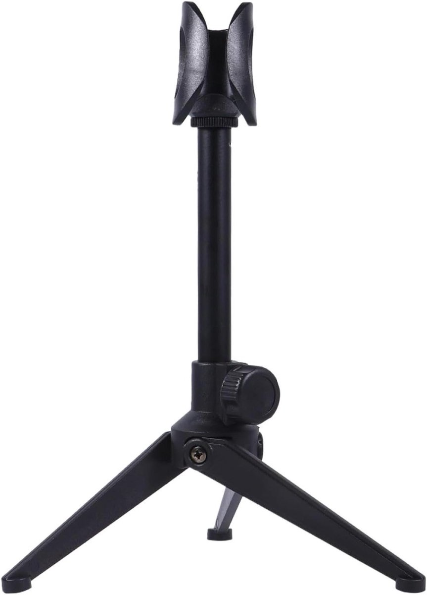 Microfoon Arm Statief - Bureaustandaard Tafelhouder - Online Vergaderingen - Driehoekige Stabiliteit - 205 cm - Zwart