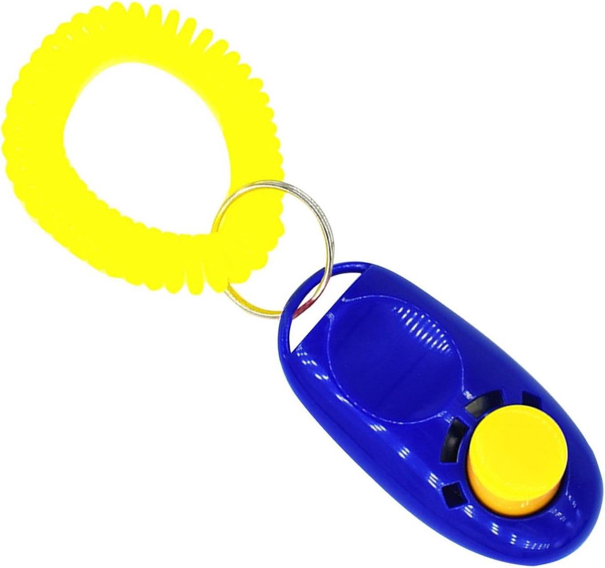 Trainingsklikker Dier - Huisdier Clicker - Positieve Bekrachtiging - Grote Duidelijke Knop - 6.3 x 3 cm - Geel Blauw Roze