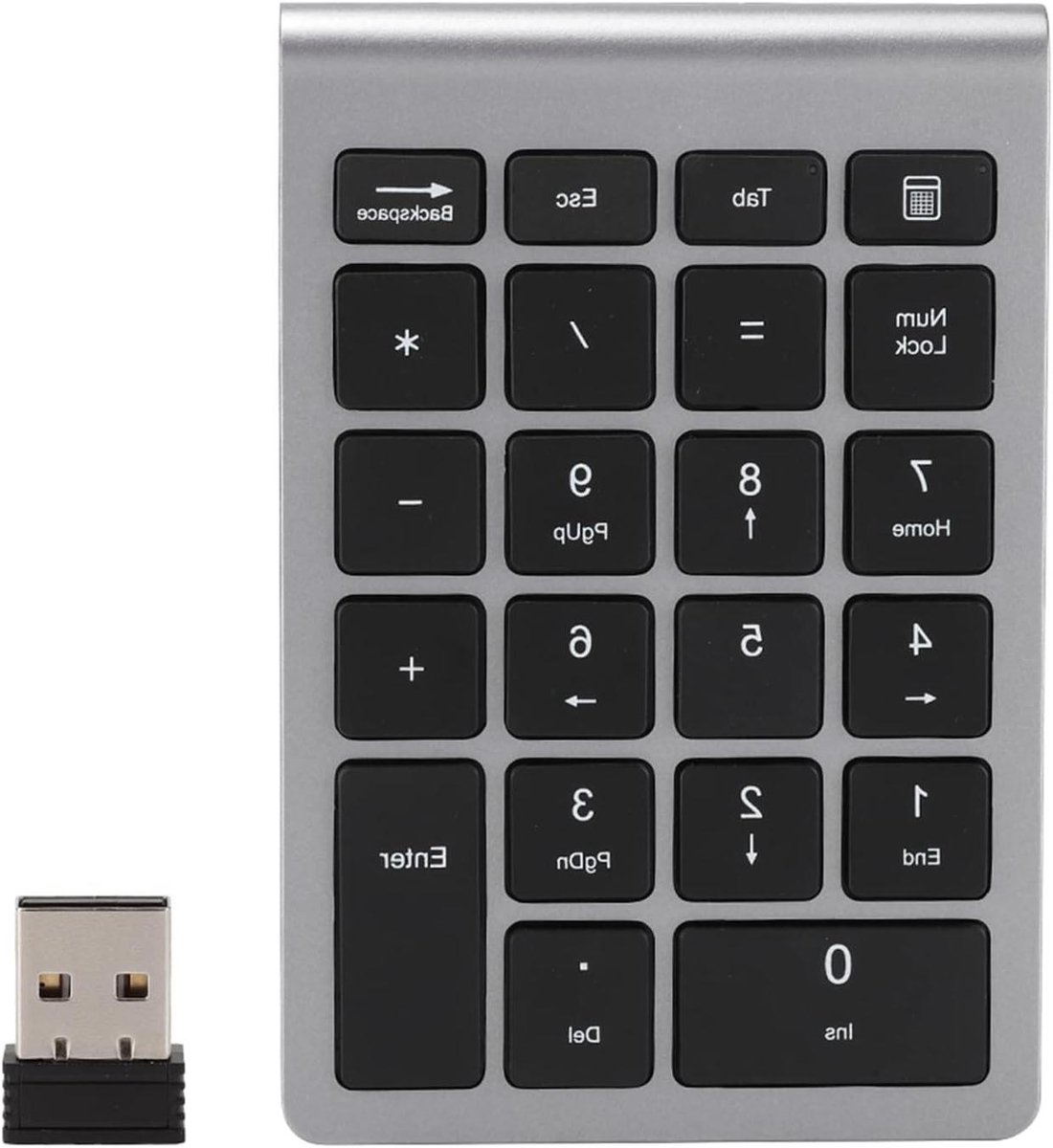 Numeriek Toetsenbord - Extern Cijferblok - Data Invoer - 22 Toetsen - 10m Draadloos - Ferro Grijs