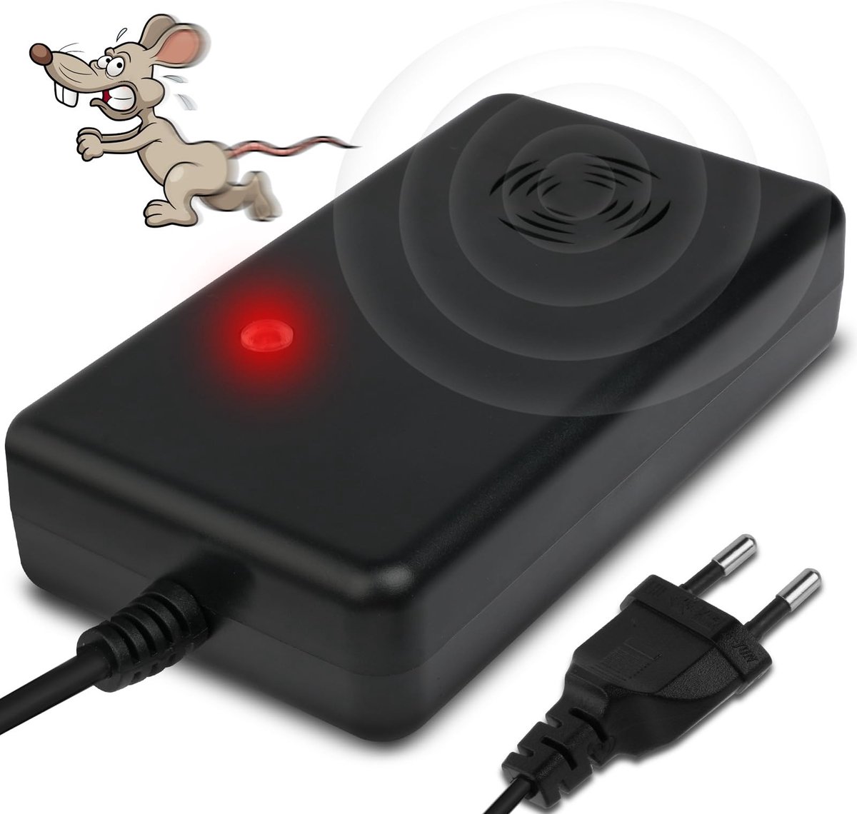 aladdien - Dierenafweermiddel - Ultrasoon - Eenvoudige installatie - Bescherming tegen nertsen en ratten - Geschikt voor binnen - 2-pack