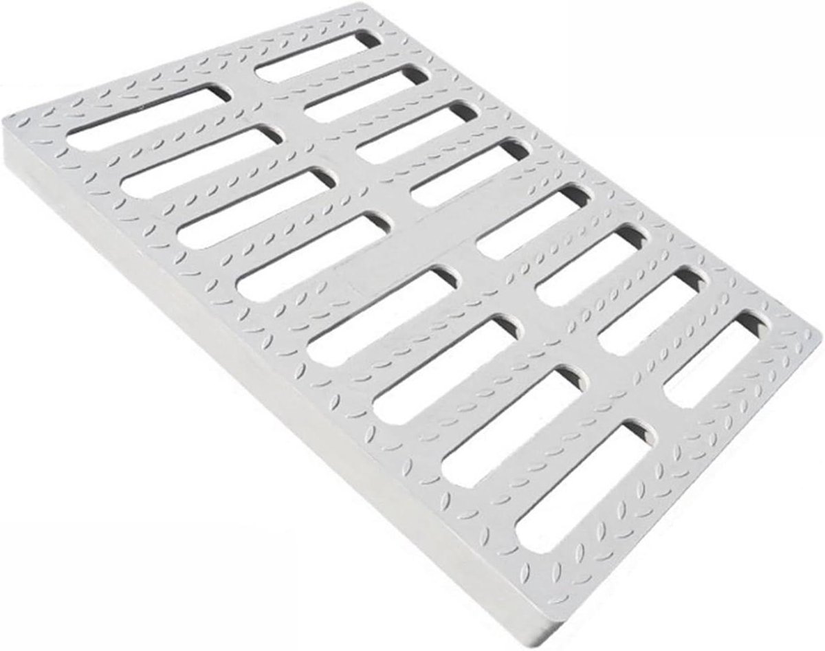 Afvoerrooster - Goothoes Rioolafdekking - Voorkomt Verstoppingen - Glasvezel Constructie - 40 x 50 x 3 cm - Grijs