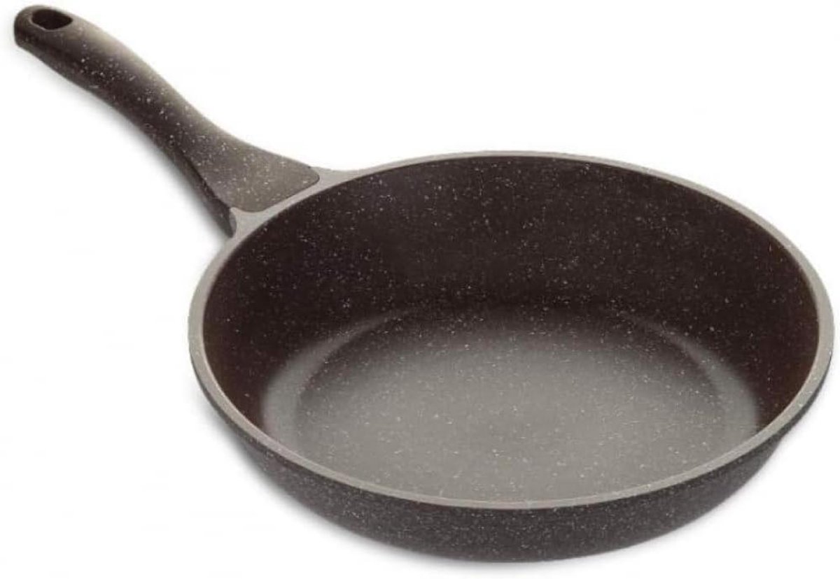 Koekenpan - Steak pan - Dagelijks koken - Steen afgeleide coating - 20 cm - Zwart